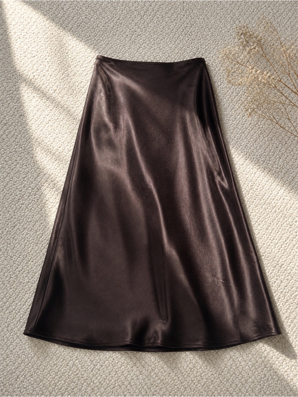 Babaton Satin Midi Skirt